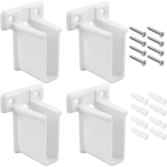 Wire Shelf End Brackets Closet Wall Mount Shelf Supports with Fasteners 4 Pack - Picture 1 of 8